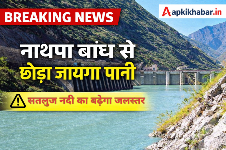 नाथपा बांध से 25 फरवरी को छोड़ा जाएगा पानी, सतलुज किनारे न जाएं लोग – प्रशासन की चेतावनी