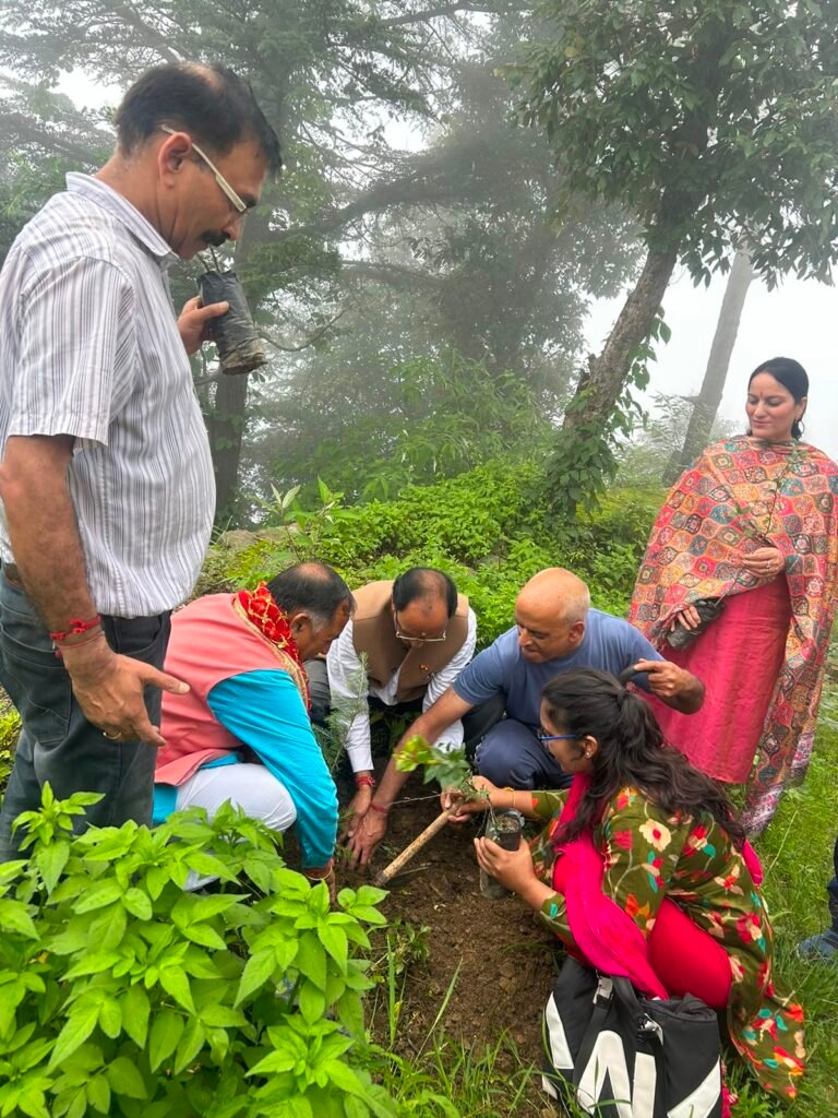 हनुमान टेकरी में 95 पौधों का रोपण, पर्यावरण संरक्षण का दिया संदेश
